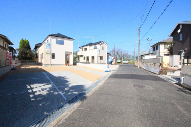 岡山県赤磐市桜が丘の新築 一戸建て 分譲住宅の外観写真