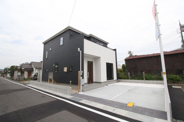 岡山市東区西大寺上の新築 一戸建て 分譲住宅の外観写真