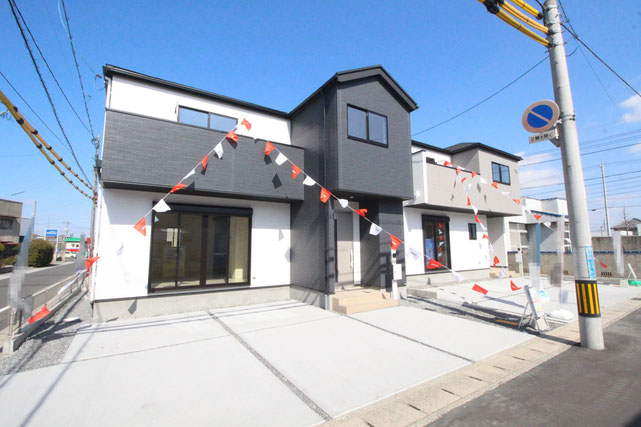 岡山市南区千鳥町の新築 一戸建て 分譲住宅の外観写真