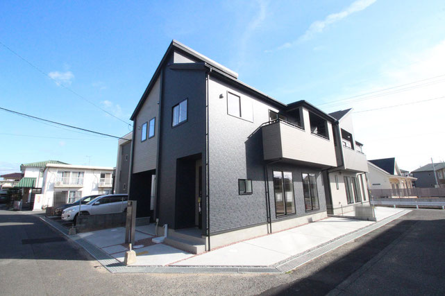 岡山市中区竹田の新築 一戸建て 分譲住宅の外観写真