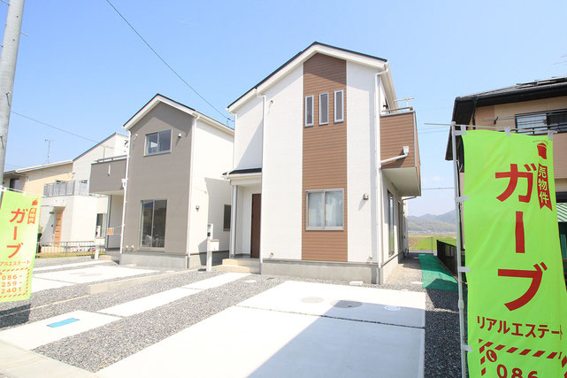 岡山県瀬戸内市長船町福里の新築 一戸建て 分譲住宅の外観写真