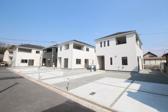 倉敷市玉島勇崎の新築 一戸建て 分譲住宅の外観写真