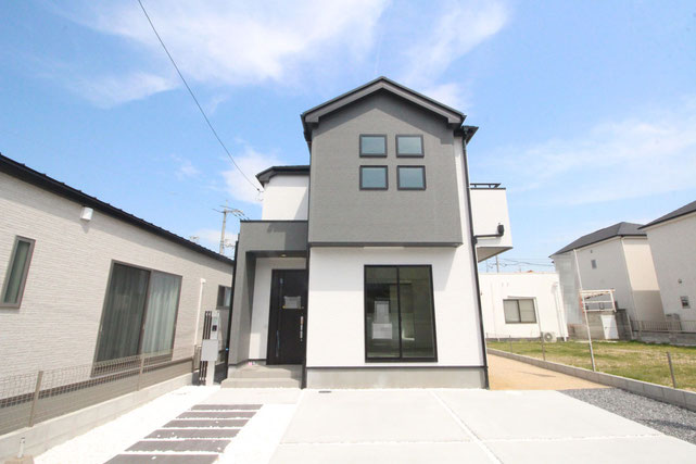 岡山市中区山崎の新築 一戸建て 分譲住宅の外観写真