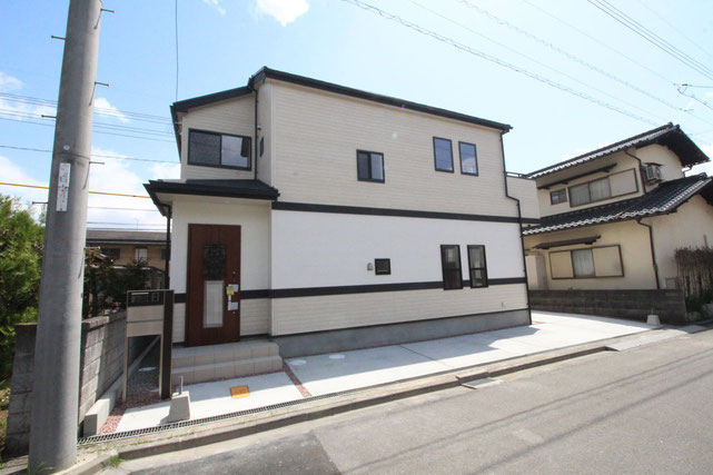 岡山市北区白石の新築 一戸建て 分譲住宅の外観写真