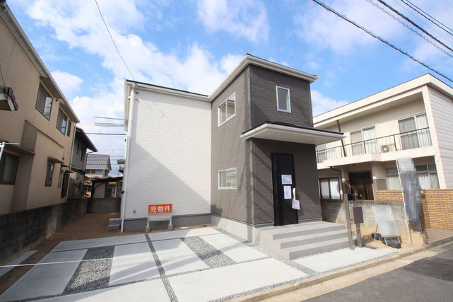 岡山県倉敷市西阿知町西原の新築 一戸建て 分譲住宅の外観写真