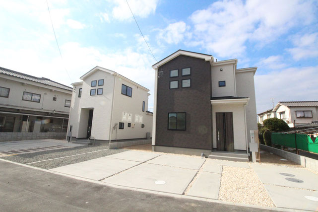 岡山市北区小山の新築 一戸建て 分譲住宅の外観写真