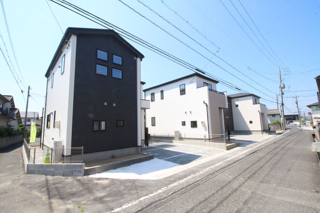 岡山市北区西辛川の新築 一戸建て 分譲住宅の外観写真