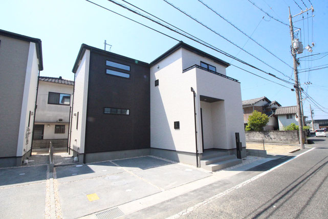 岡山市北区西辛川の新築 一戸建て 分譲住宅の外観写真