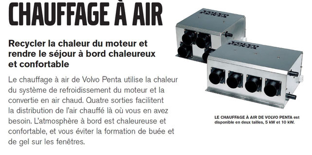 TPS  Concessionnaire Volvo Penta Hyères. Chauffage bateau. Chauffage Volvo Penta pour bateau.