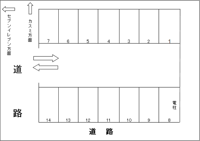 桐生市相生町5-431-19　駐車場　配置図