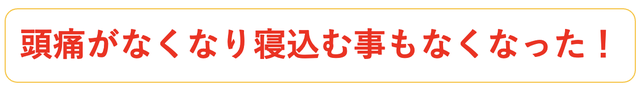 頭痛がなくなり寝込む事もなくなった