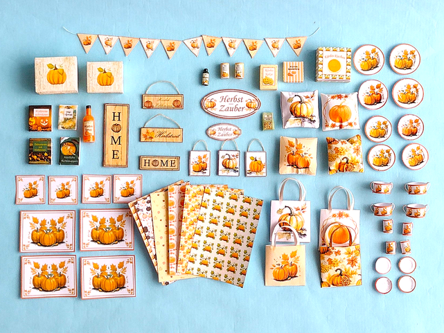 Bastelbögen für herbstliche Miniaturen