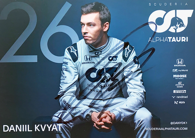 Autograph Daniil Kvyat Autogramm