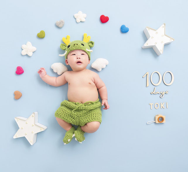 札幌市「スタジオ夢物語 札幌」の100日祝い撮影　