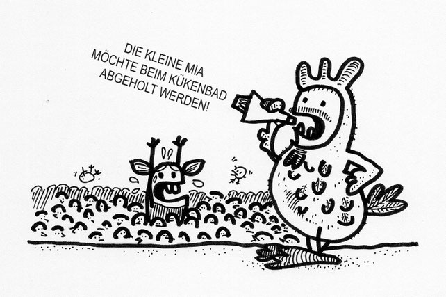 Ein alptraumhaftiger Kartoffel Cartoon. Trauma wer da abgeholt werden will
