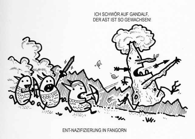 Ein Kartoffel Cartoon sie zu knechten. Ich schwör, ich war im Widerstand