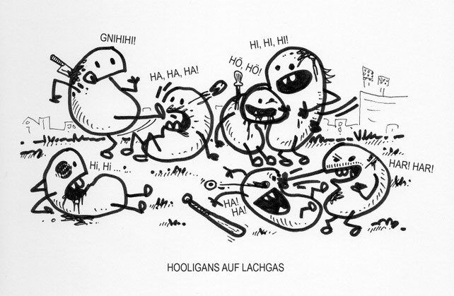 Ein schlagkräftiger Kartoffel Cartoon. Aufs Maul, bist du lachst.