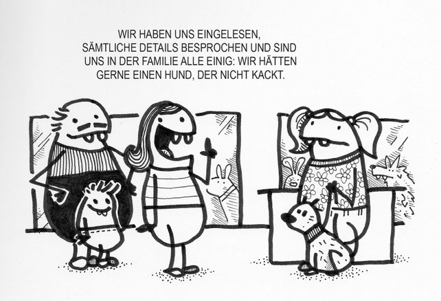 Ein Kartoffel Cartoon. Was riecht hier so komisch? Der Kotbeutel ist mir in meiner Jacke aufgegangen.