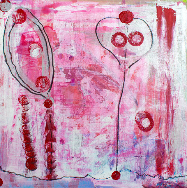 Charcol+Acrylic on Canvas / 50x50 cm / 2025 / unique