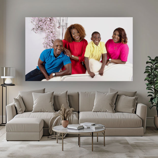 familieshoot op canvas