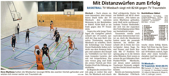 Bericht im Miesbacher Merkur am 28. Februar 2024 - Zum Vergrößern klicken