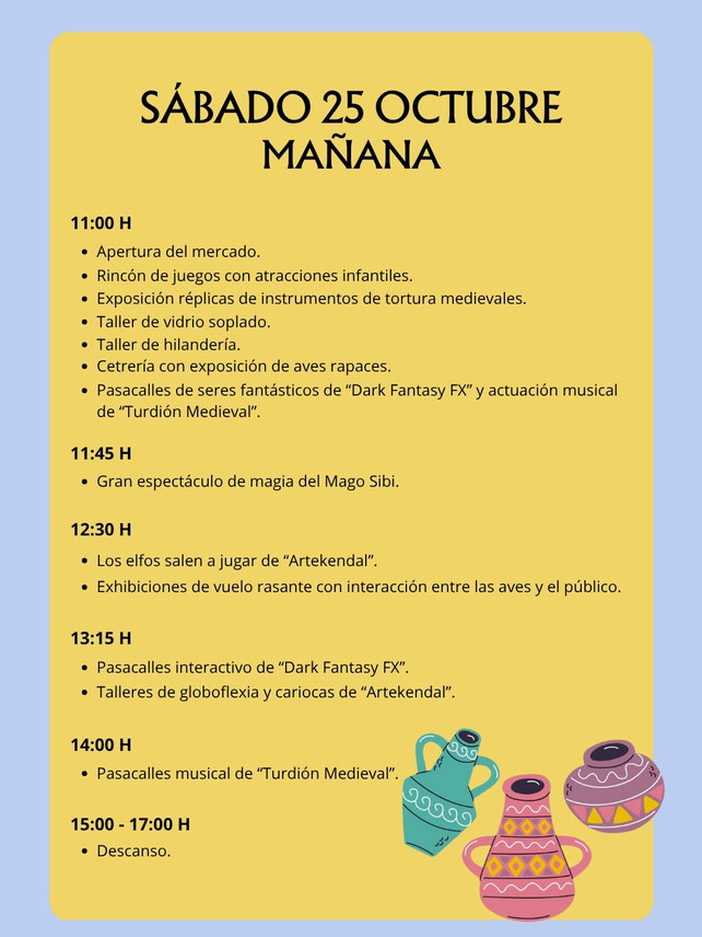 Programa de la Feria Medieval de Velilla de San Antonio
