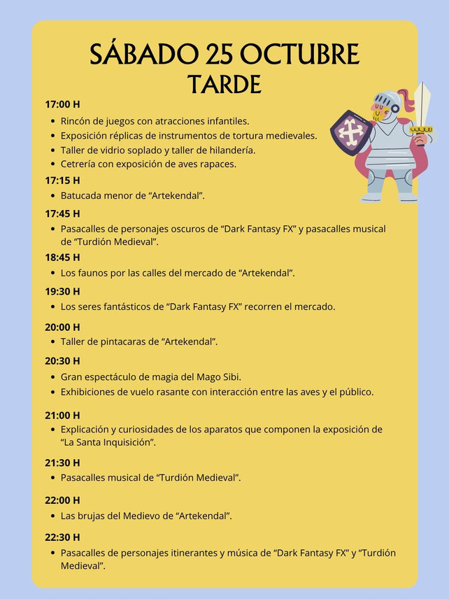 Programa de la Feria Medieval de Velilla de San Antonio
