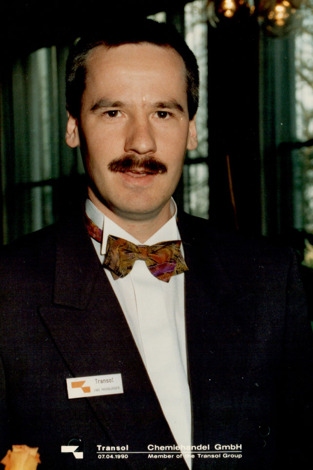 Uwe Marburger im Jahre 1990 zu Beginn seiner Karriere in der Chemiedistribution | Uwe Marburger in 1990 at the beginning of his career in chemical distribution