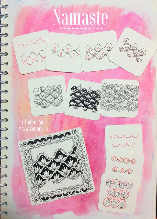 Namaste step out zentangle