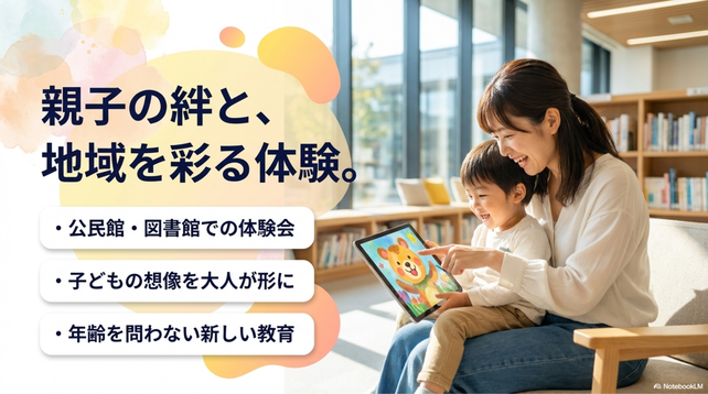 AIアート講師資格は、地域活動や親子向けイベントにも活かせます。