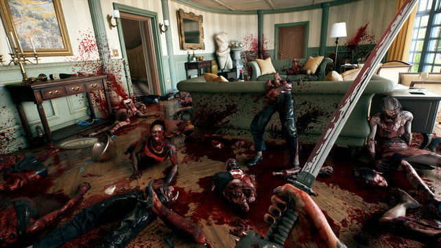 Zombies liegen in Blut in Dead Island 2 von Deep Silver und Dambuster Studios