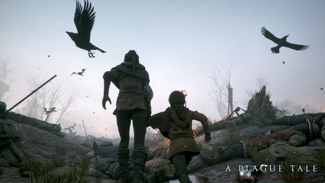 A Plague Tale, Innocence, Focus Home Interactive, Asobo Studio, David Dedeine, Kevin Choteau, Frankreich, Amicia, Hugo, Melie, Rodric, Arthur, De Rune, Macula, Ratten, Vitalis Benevent, Lord Nicholas, Aquitaine, Laurentius, Lucas, Château d’Ombrage