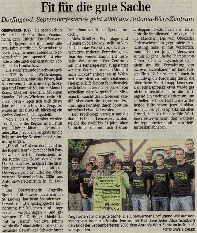 12.08.2006 Schweinfurter Tagblatt