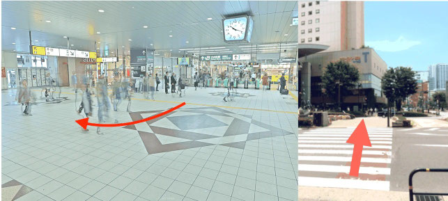 JR京浜東北線の大井町駅中央西口改札からの行き方