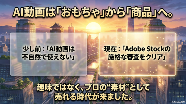 AI動画が「商品」として認められる時代になりました