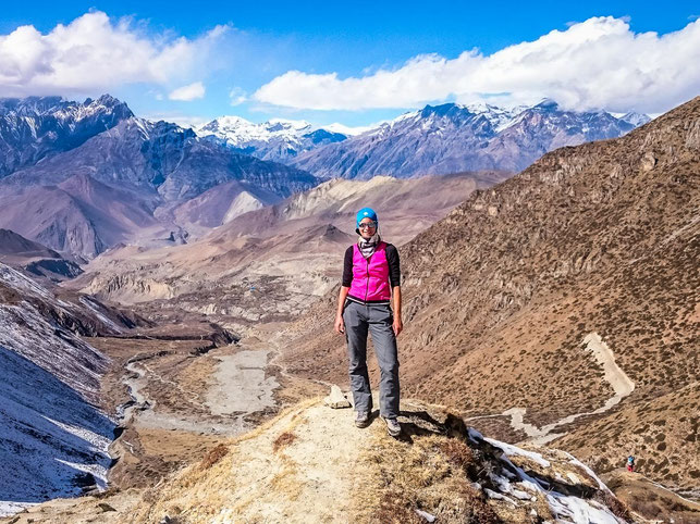 Auf dem Weg auf den Thorong-La, einem der höchsten Pässe der Welt