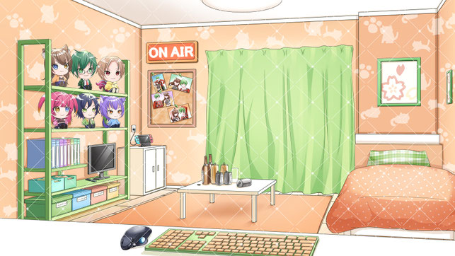 vtuberねねこ様のご依頼で描かせていただいた配信部屋