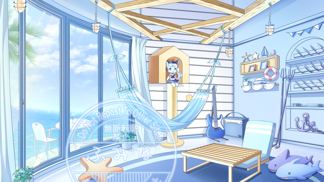 ココナラのご依頼でふみなが制作したvtuber渚音ぶい様のお部屋