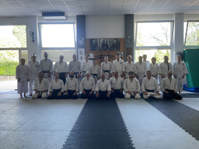 Foto di gruppo nel corso del keiko di sabato mattina