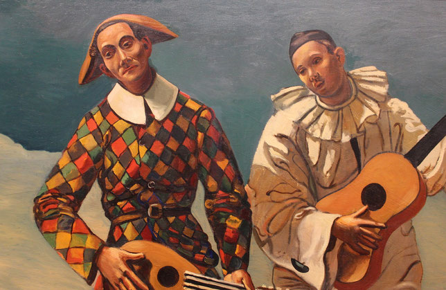 Arlequin et Pierrot (1924, detail) André Derain - Image (c) rjhuttondfw - creativecommons.org/licenses/by-sa/2.0/