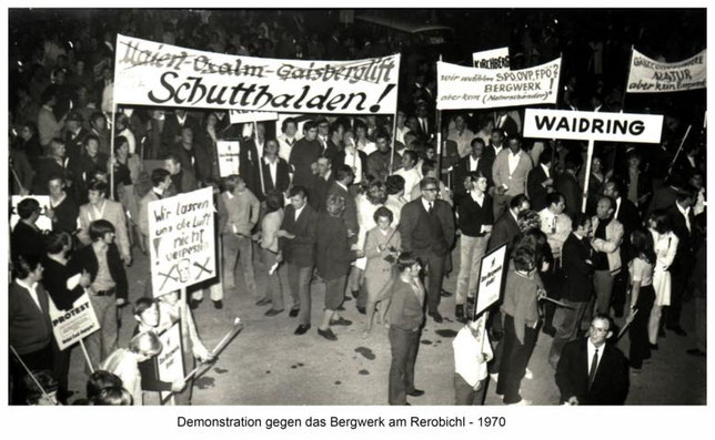 Bergwerksprotest 1970 – Foto Dorfchronik