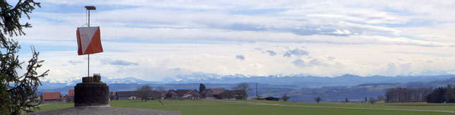 Posten 38, am Karfreitag noch mit Sicht aufs Alpenpanorama