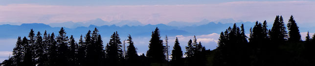 das Alpenpanorama linkerhand