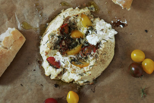 gebackener Ricotta