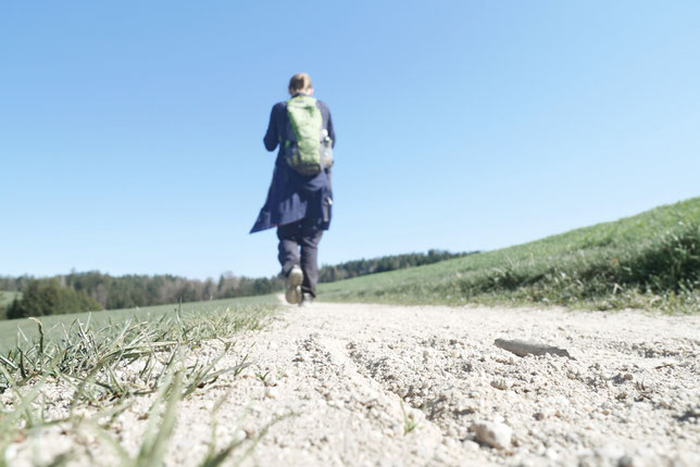 Martina Enthammer auf den Johannesweg im Mühlviertel