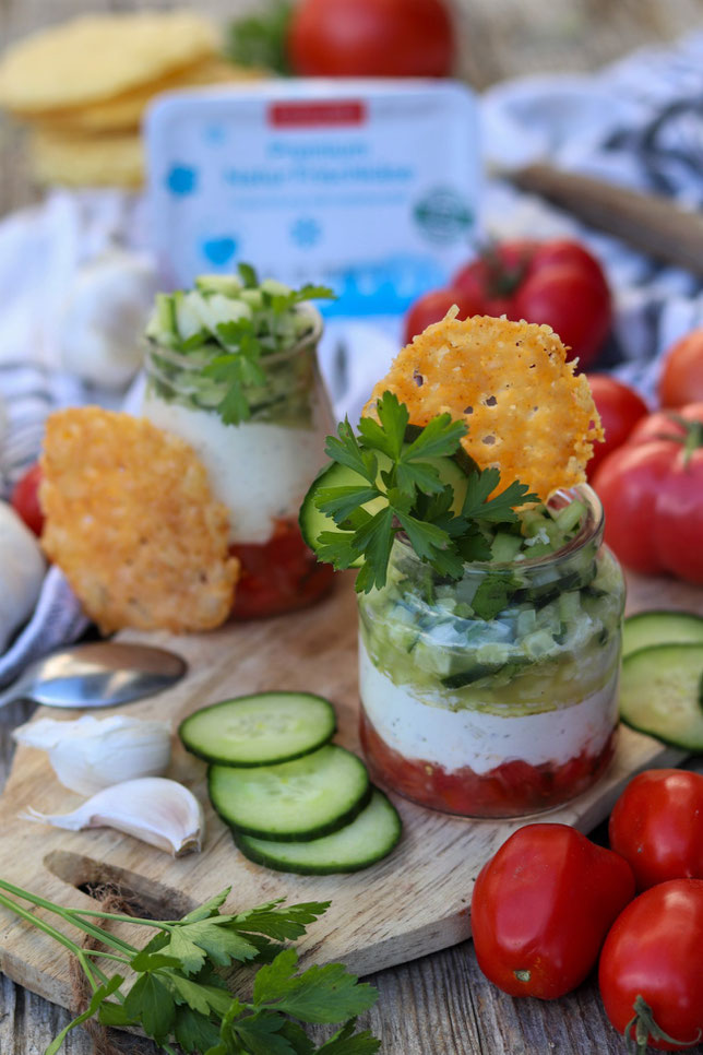 Partysnack - deftige Frischkäsecreme im Glas