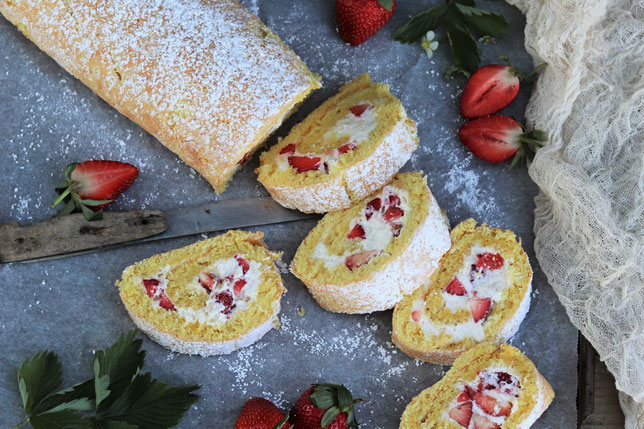 Erdbeerroulade