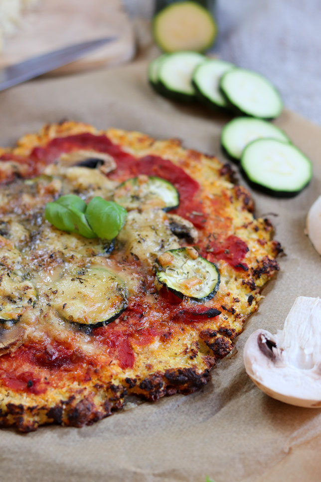low carb Blumenkohlpizza