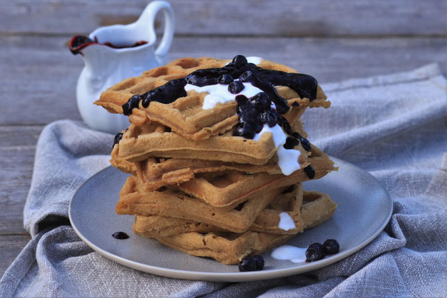 Frühstückswaffel mit Kokosblütenzucker