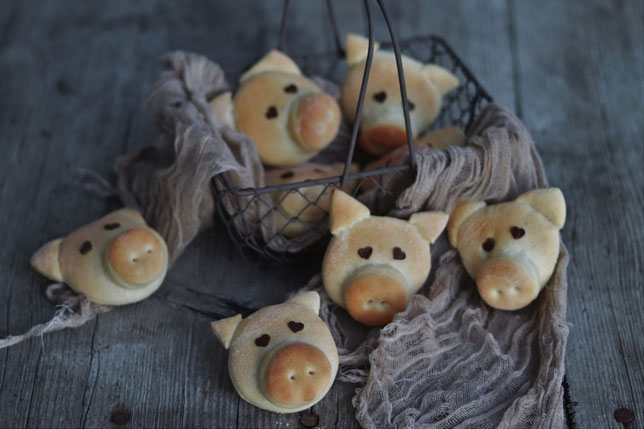 Germteigglücksschweinchen